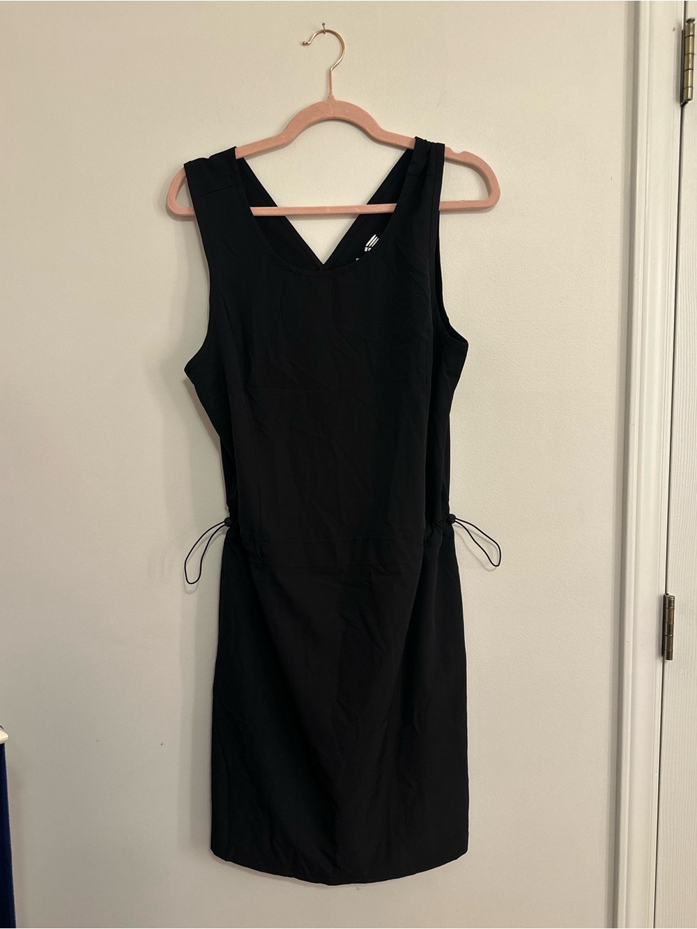NWOT RBX Black Sleeveless Drawstring Waist Dress Size L